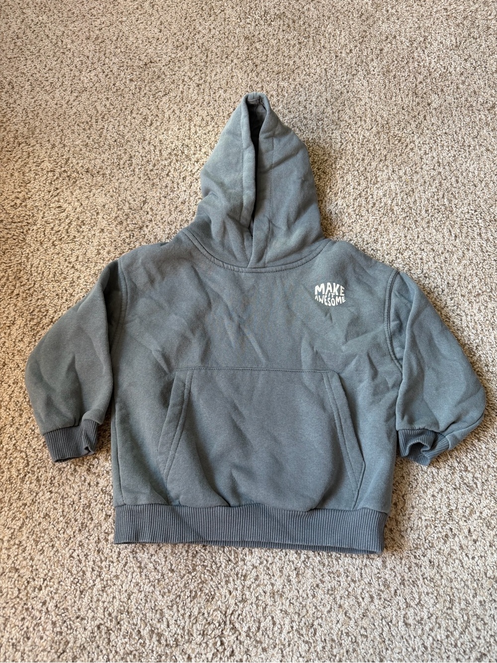 NWOT Zara Boy Hoodie Sweatshirt 18-24 Months Blue Gray
